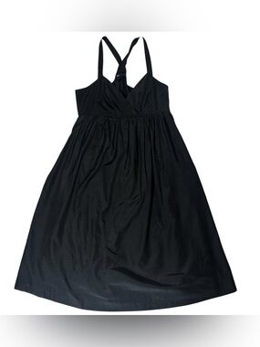 Gap Black Silk Blend Fit & Flare Halter Dress with Pockets Size 4